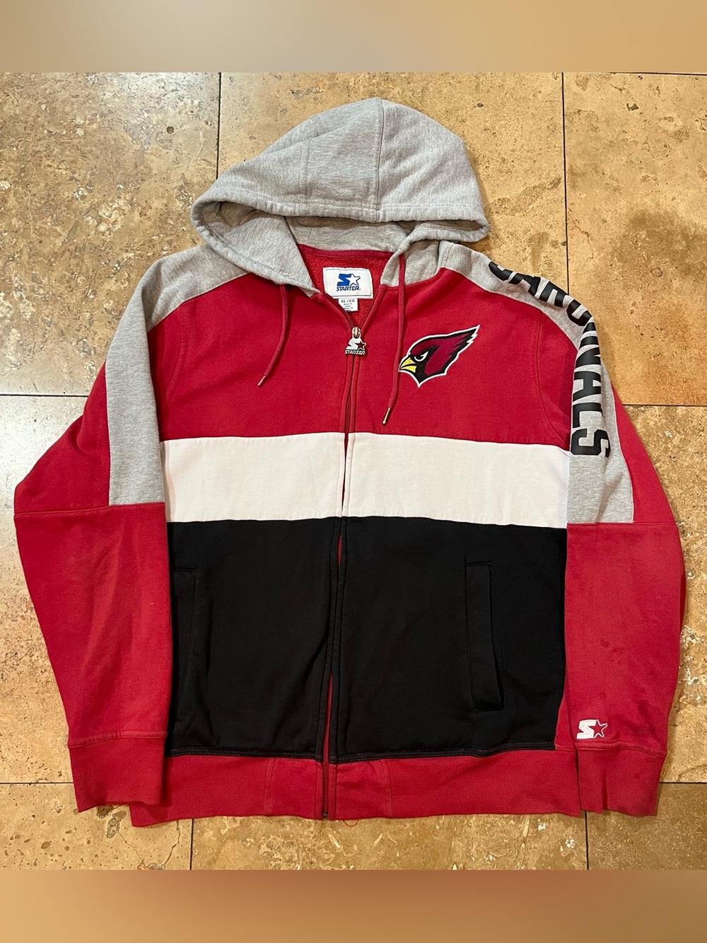 Starter Arizona Cardinals NFL Men’s Full Zip Hoodie Jacket XL